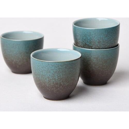 Ceramic Porcelain Kung Fu Tea Set Tea Cup Teaware Japanese Kiln Variation Tea Cup Single Cup Tea Cup Tea Bowl Pottery Cup