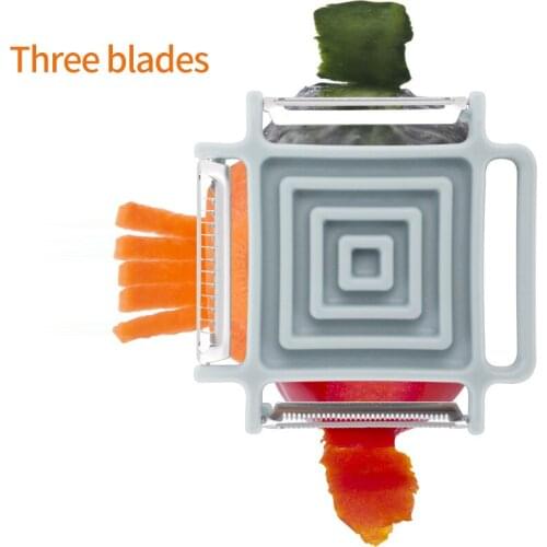 Creative Three-in-one Multifunctional Stainless Steel Fruit and Vegetable Peeler Kitchen Grater Tool