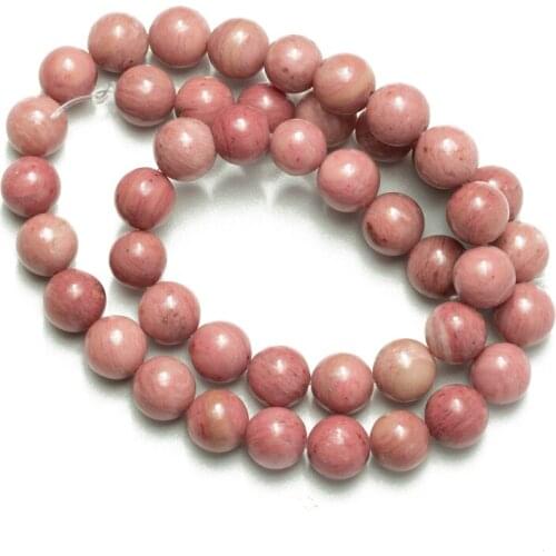 Wholesale Natural AAA Rhodonite Stone Beads 4 6 8 10mm Round Loose Beads for Jewelry Making Accessories Necklace Bracelet DIY