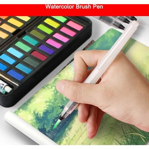 6 size Fountain Pen Set Watercolor Brush Pen Calligraphy Brush Pen Art Craft Supplies Office School Painting Writing Tools