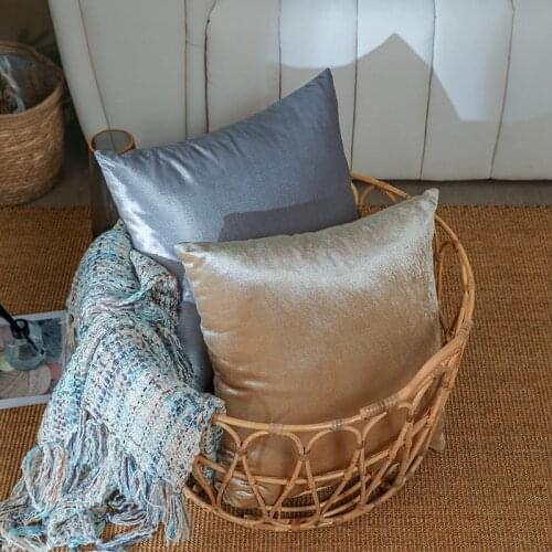 45*45cm Cushion Cover by Nordic Gold Silver Bright Velvet Pillowcase of Living Room Sofa Square Home Decoration Pillow Cover