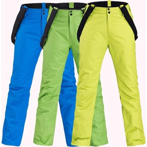 New Winter Women Men Ski Pants Outdoor Sports Skiing Hiking Thickening Trousers Windproof Waterproof Warm Snowboard Trousers
