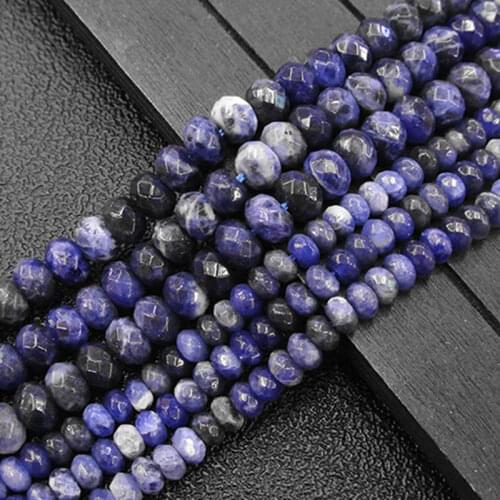 Rondelle Heishi Spacer Sodalite Beads Natural Stone DIY Loose Beads For Jewelry Making Beads Accessories 15'' Women Gift