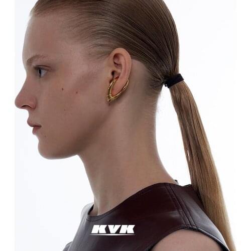 KVK Earrings 2021 New Tide Ear Clips No Earholes Female Advanced Ear Bone Clips Retro Earrings Female Simple Jewelry