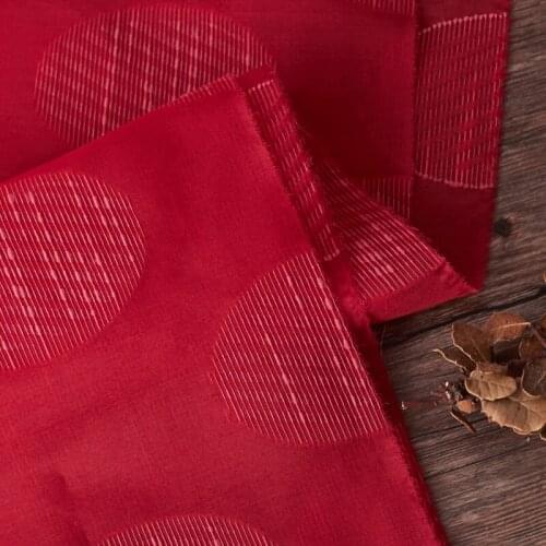 Mulberry silk cotton tissus The circle jacquard weave fabric High-end wedding dresses and dresses fabrics