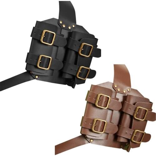 Medieval Retro Sword Frog Adjustable PU Leather Sword Sleeve Double Back Scabbard Medieval Renaissance Broadsword Sword Cover