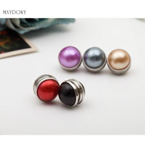 XT38 fashion headwear scarf magnet brooch pearl hijab clips