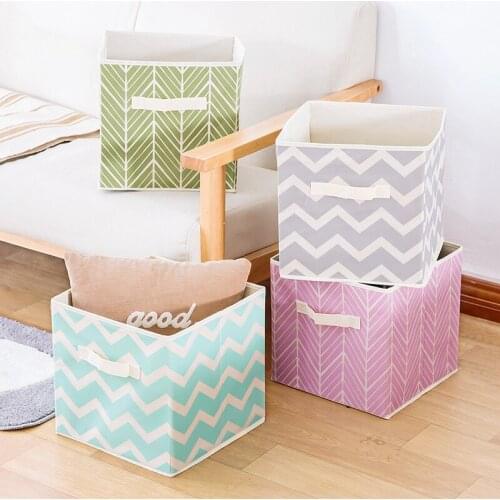 Non-woven fabric Clothes Storage box Cube Bin for Children Toys sundries Organizer storage bins with Handle storage basket