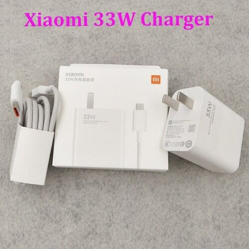 Original Xiaomi Redmi Note 10 Pro Charger 33W US Turbo Fast Charging Type C Cable For Mi 10 9 9T Pro Note 10 Lite Redmi Note K40