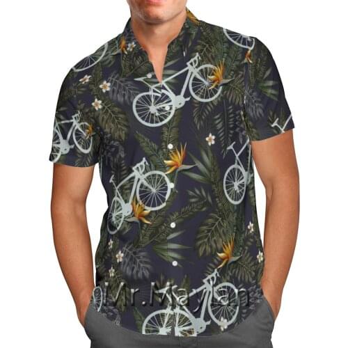 Weeds N Bicycle 3D Printed Summer Hawaii Beach Shirt Short-Sleeved Shirt Personality Streetwear Oversized 5XL Camisas Masculina