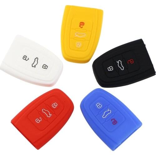 1Piece Silicone Car Key Fob Cover Case Protect for Audi A1 A3 A4 A5 A6 A7 A8 Q5 Q7 R8 TT S5 S6 S7 S8 SQ5 RS5 Smart Remote Covers