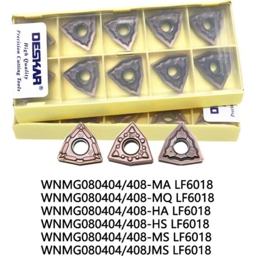 10 pcs DESKAR WNMG080404 HS LF6018 WNMG080408 MA MS LF6018 MQ JMS HA stainless steel turning blade
