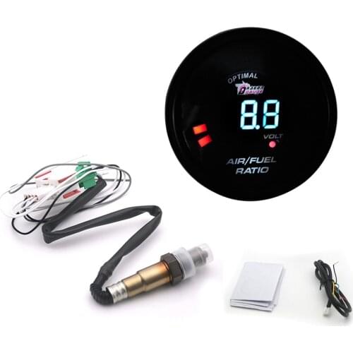 2"52mm Digital Air Fuel Ratio Gauge With Narrowband O2 Oxygen Sensor Car Gauge Fit for 12V Car OEM: 0258006028