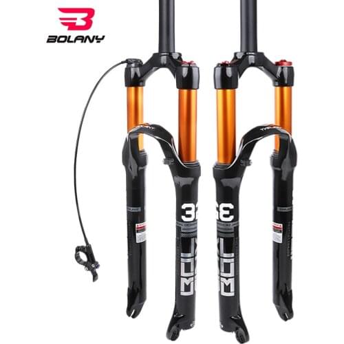 Bolany MTB Bicycle Fork Supension Air 26/27.5/ 29er Inch Mountain Bike 32 RL100mm Fork Travel Magnesium Alloy Bicycle Accessorie