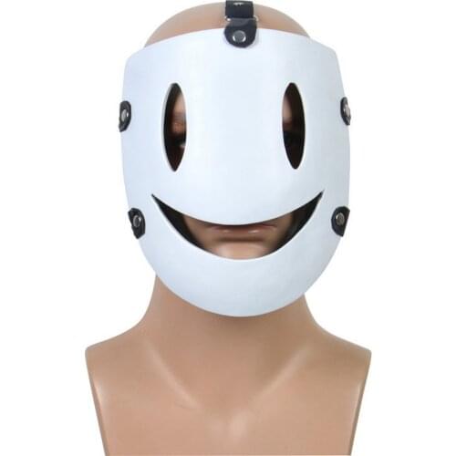 Anime Half Face Resin Mask Make Up Party Smile Masks Funny Halloween Cosplay Props High Quality