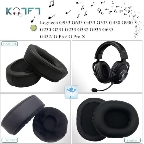 KQTFT Velvet Replacement EarPads for Logitech G933 G633 G433 G533 G430 G930 G230 G231 G233 G332 G935 G635 G432/ G Pro/ G Pro X