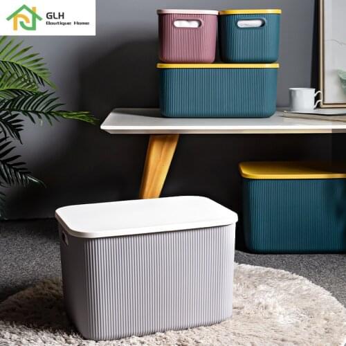 Large Plastic Clothing Storage Box Childrens Toys Organizer Container Creative Home Storage Bins With Lid