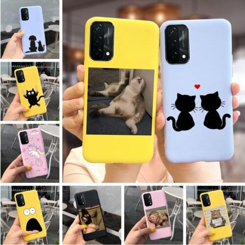For Oppo A74 Case CHP2219 Cute Candy Painted Cover Soft Slim Fundas For Oppo A74 5G CPH2197 Oppo A 74 OppoA74 Phone Cases Bumper
