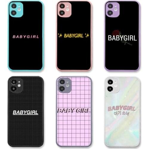 BABY Babe Babygirl Phone Case Color Matte Transparent for iPhone 7 8 11 12 s mini pro X XS XR MAX Plus funda