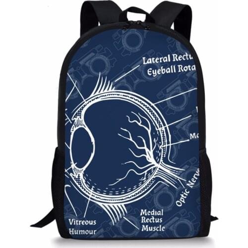 Periodic Table of Biochemical Elements Backpack Creative Microscope Cell Pattern School Bag One Drop Shipping Backpack