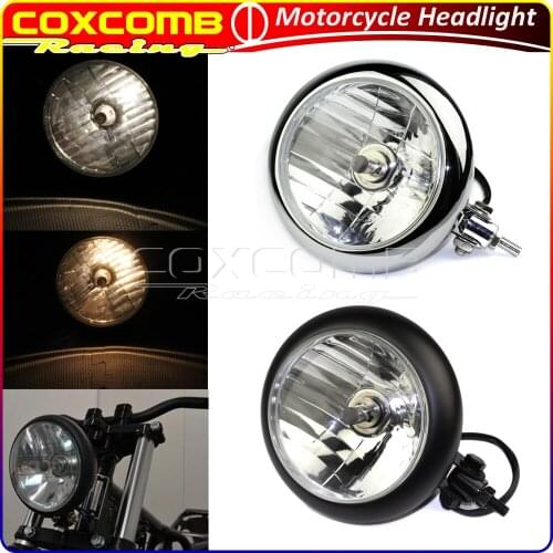 For Harley Honda Yamaha Suzuki Bobbers Choppers Cafe Racer Motorcycle H4 Headlight Custom HI/LO 12V 60/55W Custom Headlamp