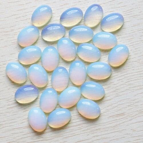 Fubaoying Oval CABCABOCHON 13*18mm 30Pcs Accessories Teardrop Opal Stone Beads For Jewelry Making