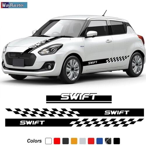 Racing Car Hood Decal Bonnet Body Kit Engine Cover Side Stripes Skirt Sticker For Suzuki Swift Sport RS Turbo Accessories