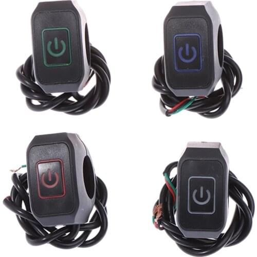 HG-068 Motorcycle Handlebar Switch Momentry Buttton For Electric Star Kill Waterproof Control Switch Button with LED light