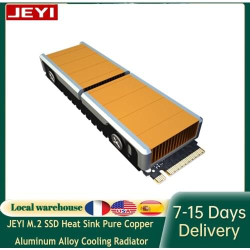 JEYI M.2 SSD Heat Sink Pure Copper Aluminum Alloy Cooling Radiator Solid State Hard Drive Fins Heatsink Cooler
