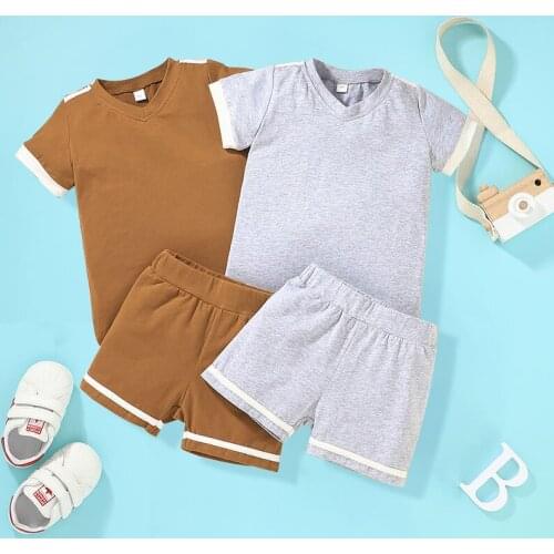 Baby clothes set summer baby boy cotton short-sleeved T-shirt shorts 2 pieces boy casual sportswear childrens clothes baby suit