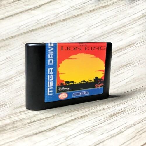 The Lion King - EUR Label Flashkit MD Electroless Gold PCB Card for Sega Genesis Megadrive Video Game Console