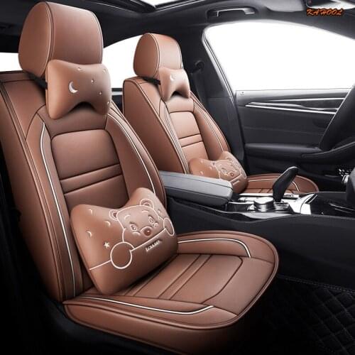 KAHOOL Leather car seat cover For Kia soul cerato sportage optima RIO K3S KX5 KX3 sorento Ceed automobiles car accessories