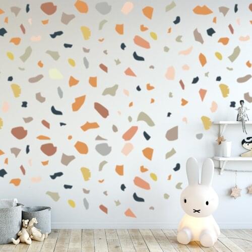 Colorful Fractionlet Wall Sticker Modern Abstract Style Wallpaper For Bedroom Creative Self Adhesive Kids Room Wall Decal