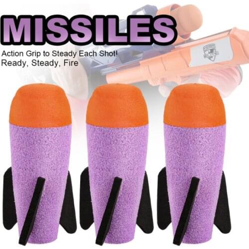2Pcs Purple Missile For Nerf Soft Missile for NERF N-Strike Modulus Missile Blaster with Elite Missile for Kids Children Gift