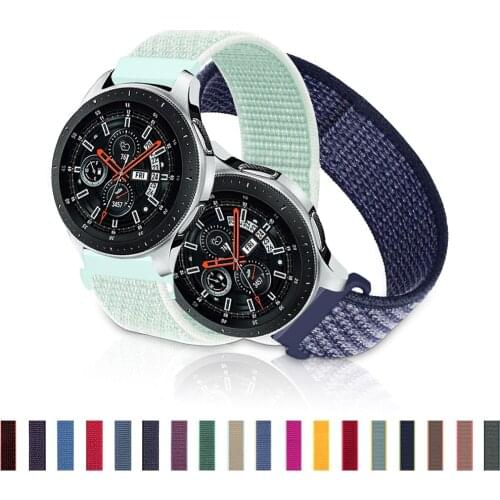 For Huawei Watch GT Samsung Galaxy Sansung Watch 3 45mm 41mm active 2 Gear S3 Frontier Sport Nylon Bracelet 2 20/22mm Strap