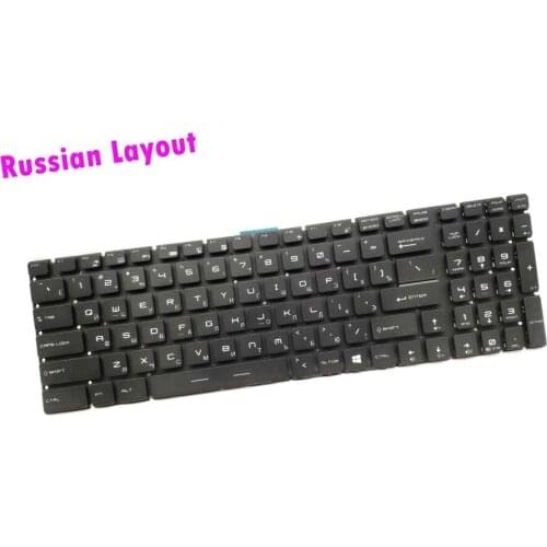 LADLEK New Russian RGB Colorful Backlit keyboard for MSI Gaming GE72VR 6RF/ 7RD/7RF Apache Pro(RU7037)