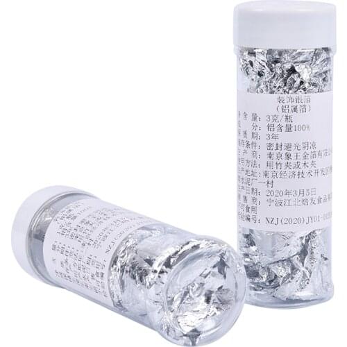 New 1 bottle 1/3/5g Edible Gold Powder Foil Made Of Genuine Gold Leaf Food Grade Suits Skincare Food Decorating