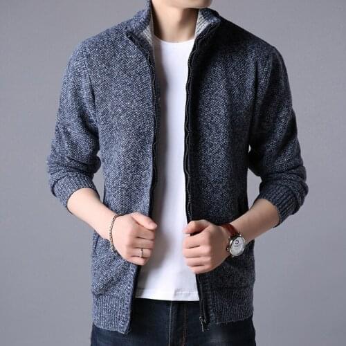 2020 New Fashion Thick Velvet Warm Jackets For Men Cardigan Streetwear Trend Overcoat Half Zip Pullover Casual Coat Mens Clothes
