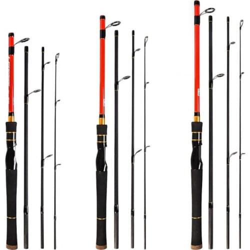 2020 New Fishing Rod XH Power Carbon Fishing Lure Rod 1.8m 1.98m Telescopic Casting Spinning Travel Rod Fishing Tackle