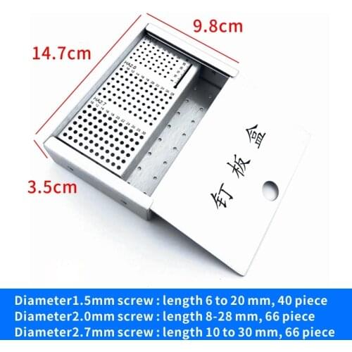 Orthopedics Instruments HA1.5mm 2.0mm 2.7mm Bone Screws Case Rack Sterilization Box