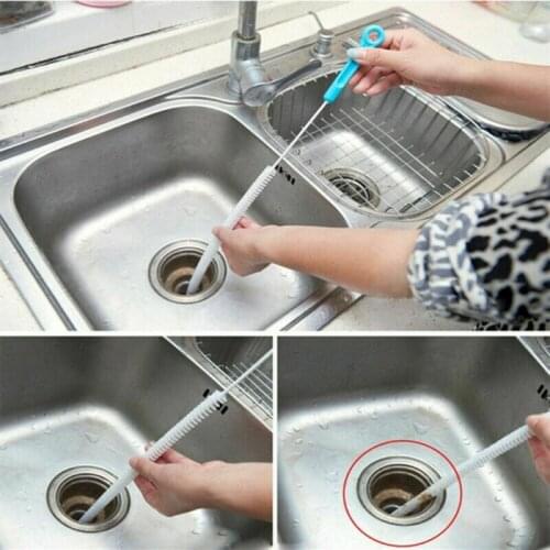 Durable Flexible Sink Overflow Drain Unblocker Clean Brush Cleaner Kitchen Tool