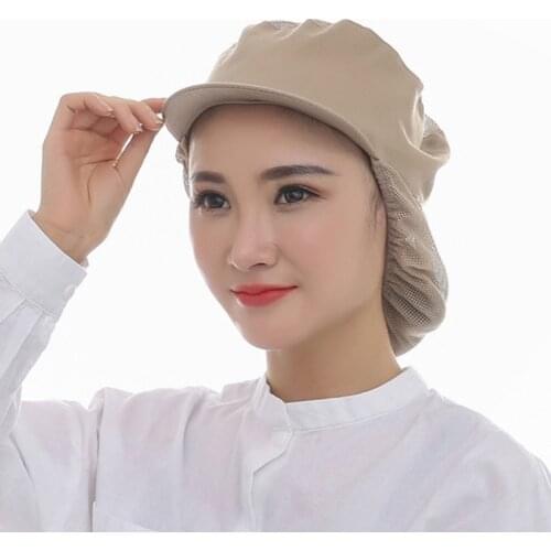Adjustable Mesh Snood Hat High Elastic Catering Cap Service Staff Breathable Head Cover Waiter Hat Restaurant Hospital