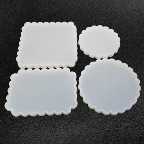 Coaster Silicone Mold Creative Casting Resin Mould Coasters Tray Base Mold DIY Jewelry Making Concrete Decor Crafts