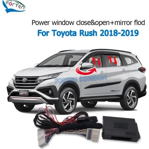 Forten Kingdom Car Side Rear View Mirror Folding And Auto Window Closer Open Kit For Toyota Rush 2018-2019 Plug and Play