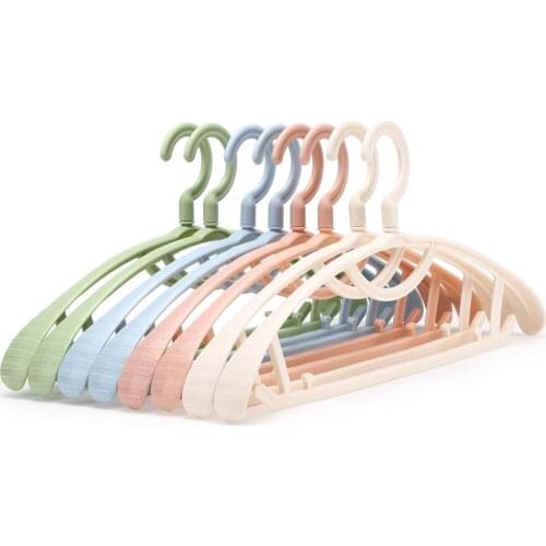10Pcs/Set Thicken Wide Shoulder Plastic Clothes Hanger For Garment Coat Storage Rack Anti-skid Adult Wardrobe Organizer Holder