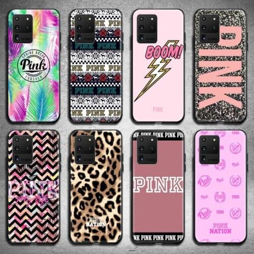 VS pink Phone Case for Samsung S20 plus Ultra S6 S7 edge S8 S9 plus S10 5G lite 2020