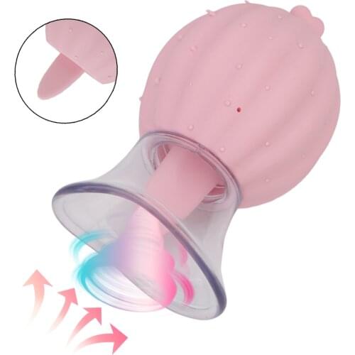 Sucking Breast Pump Tongue Licking Vibrators For Women Clitoris Sucker Nipple Licks Anal Toys Female Masturbator Erotic Sex Shop