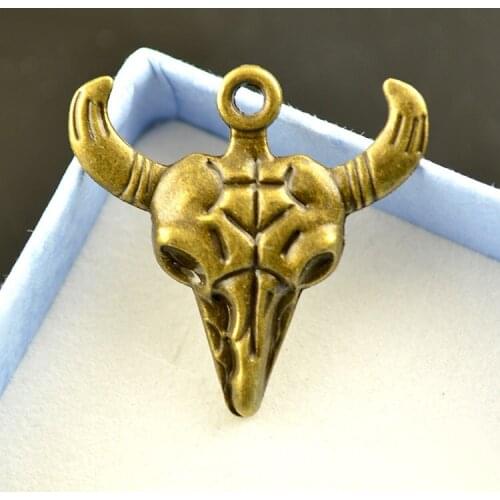 High Quality Primitive Tribal Totem Tauren Mask Pendant For DIY Men Jewelry Making Materials 10pcs/lot