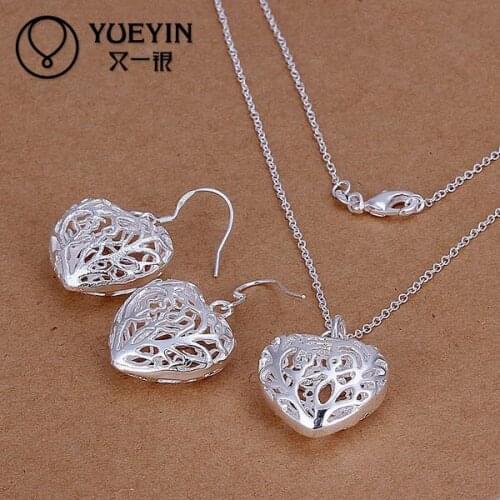 Womens silver plated jewelry sets Wedding Bridal jewelry S108 Super Offer Romantic Gift for Anniversary