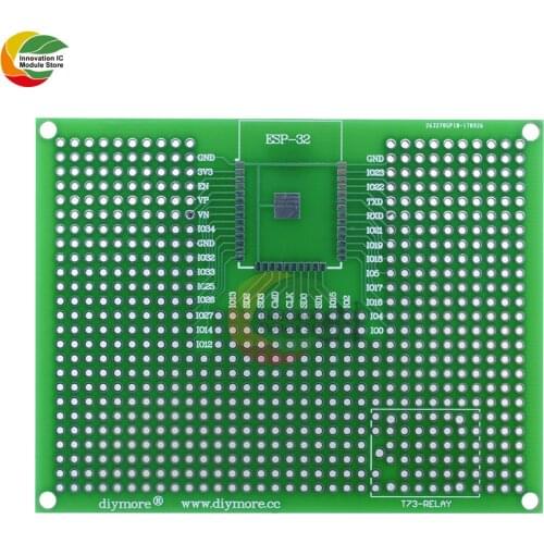 Ziqqucu ESP8266 ESP-12E ESP-12F ESP32 Double Side Prototype PCB Board 7cmx9cm 70mmX90mm Print Circuit Board